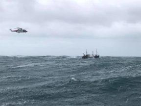 Lifeboat crew rescue fishing boat in 20ft swell