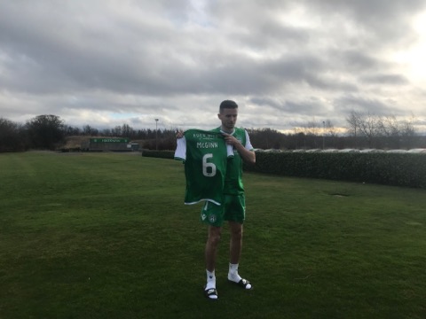 Paul McGinn: New Hibs defender will wear number six.