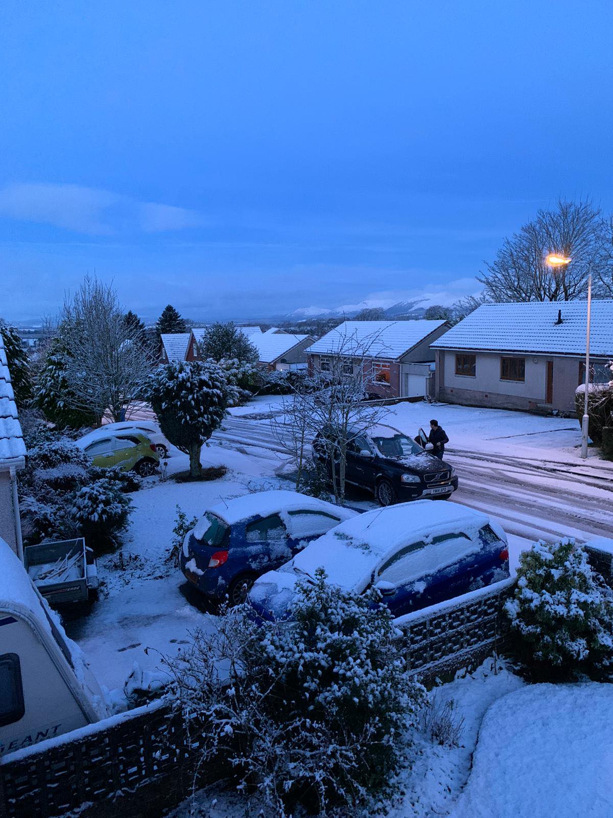 A snowy neighbourhood in Dunfermline by Jane Morgan.