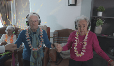 Silent disco sparks memories for pensioners with dementia