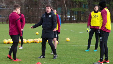 Daniel Stendel puts his Hearts players through their paces