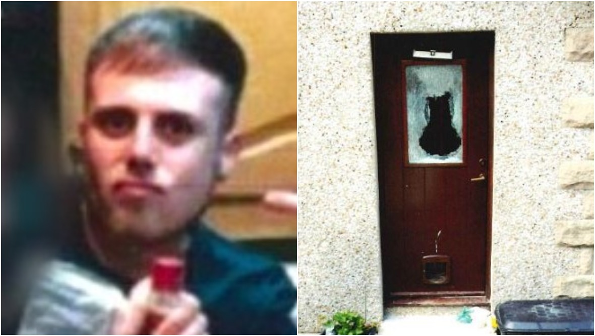 Intruder: Liam Hay smashed his way into the house.