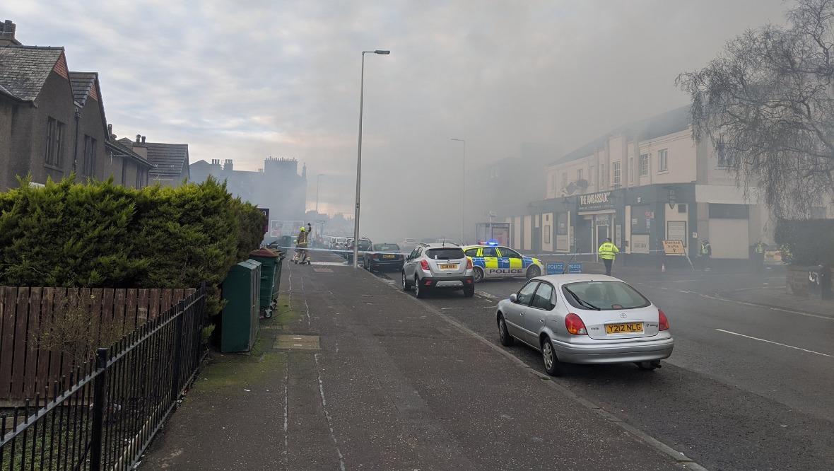 Blaze at Chinese takeway spreads to row of shops