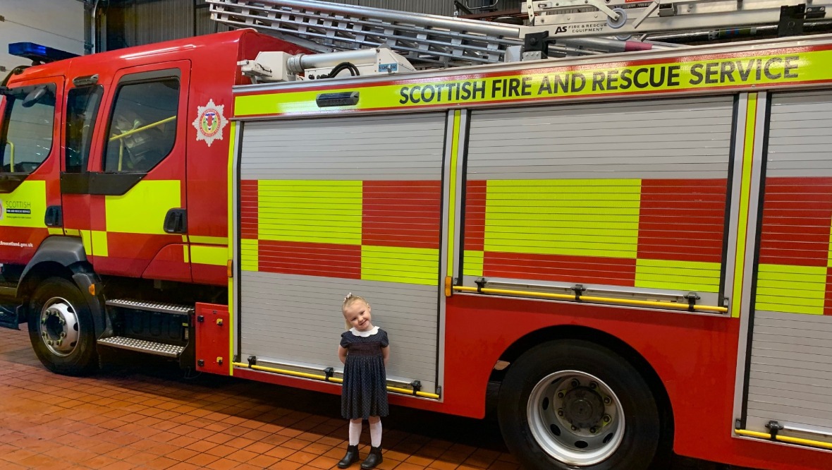 Hero: Hollie was invited down to the fire station
