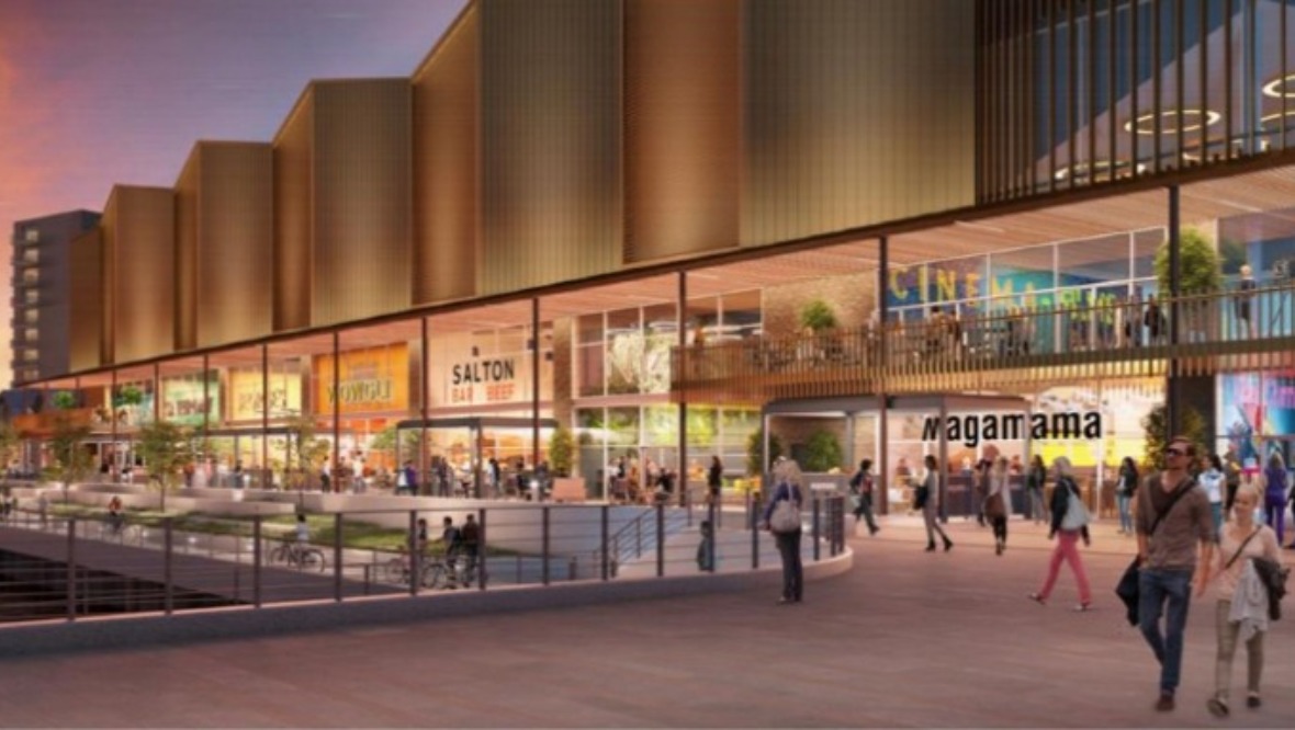 New shopping centre with cinema and restaurants for Glasgow