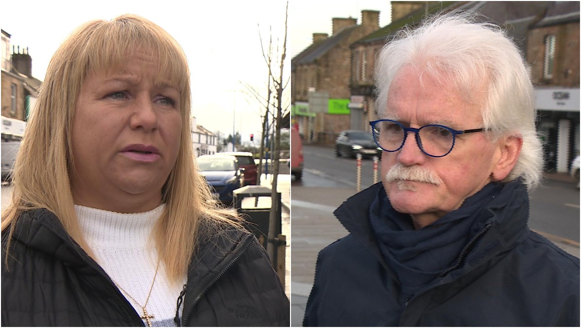 Sharon Tait and Brian McCabe have differing views of their high steet.