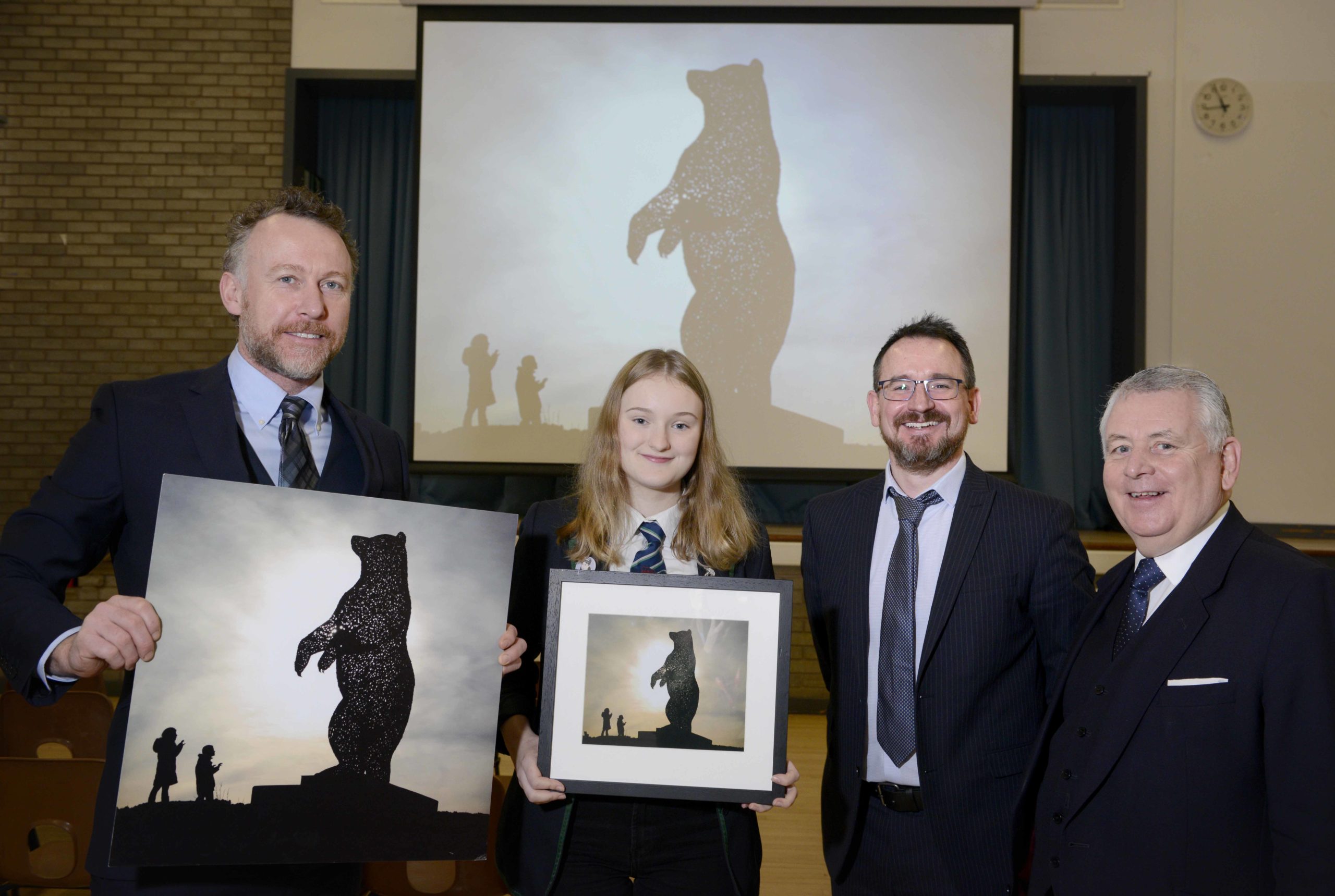 Design: Schoolgirl Emily Hotchkiss won a competition to name the sculpture.