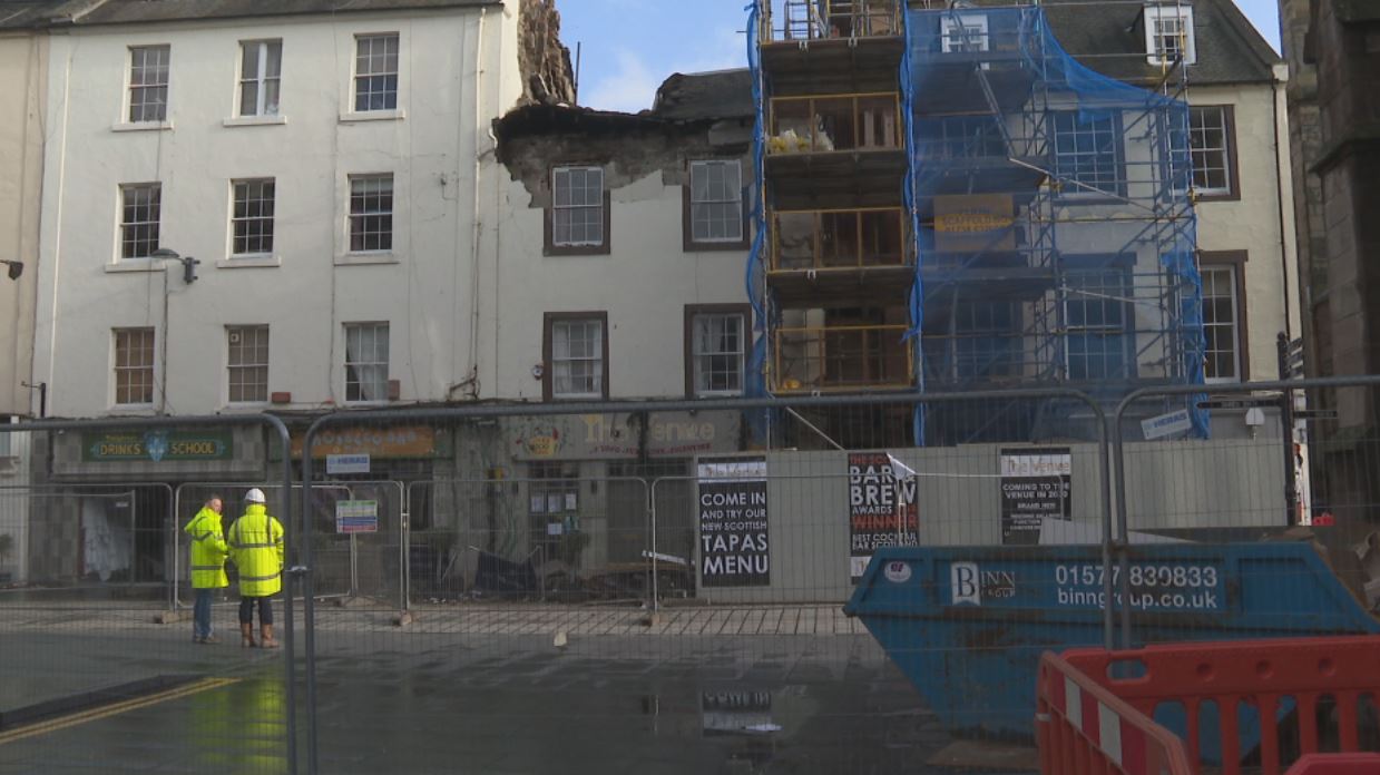 The Venue: The pub's roof collapsed.