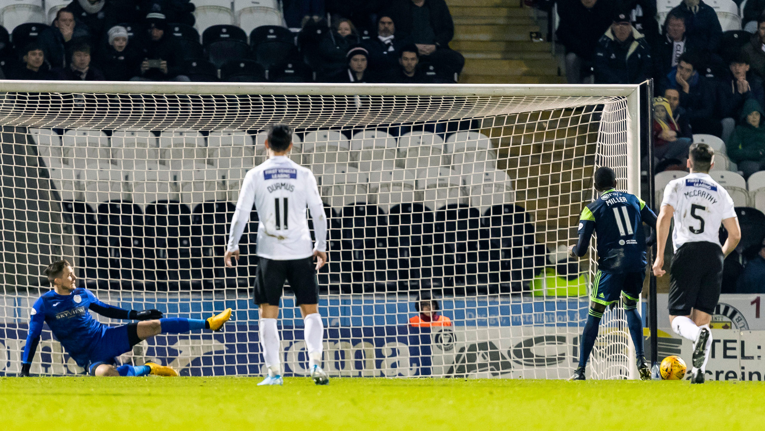 Mickel Miller missed a late penalty for Accies.