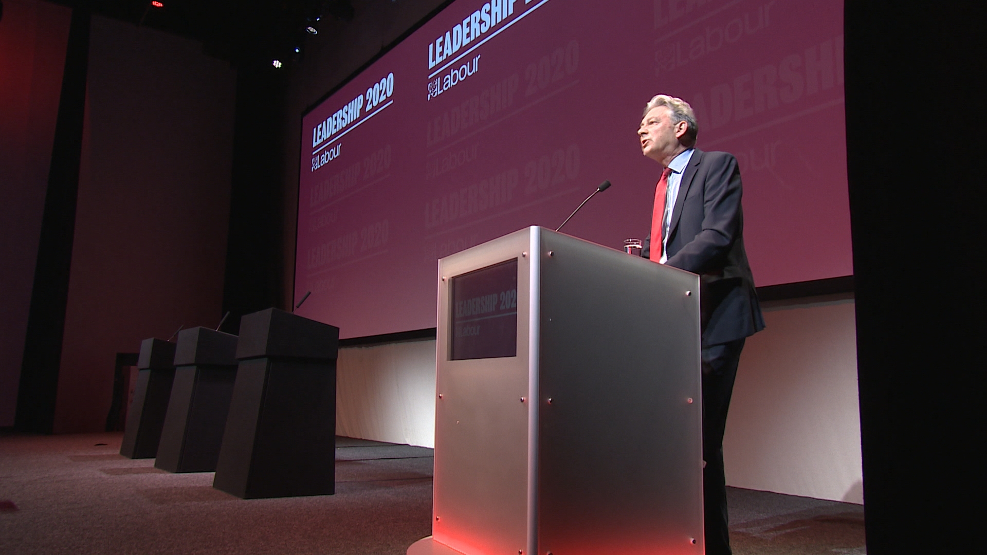 Hustings: Richard Leonard opened with a speech.