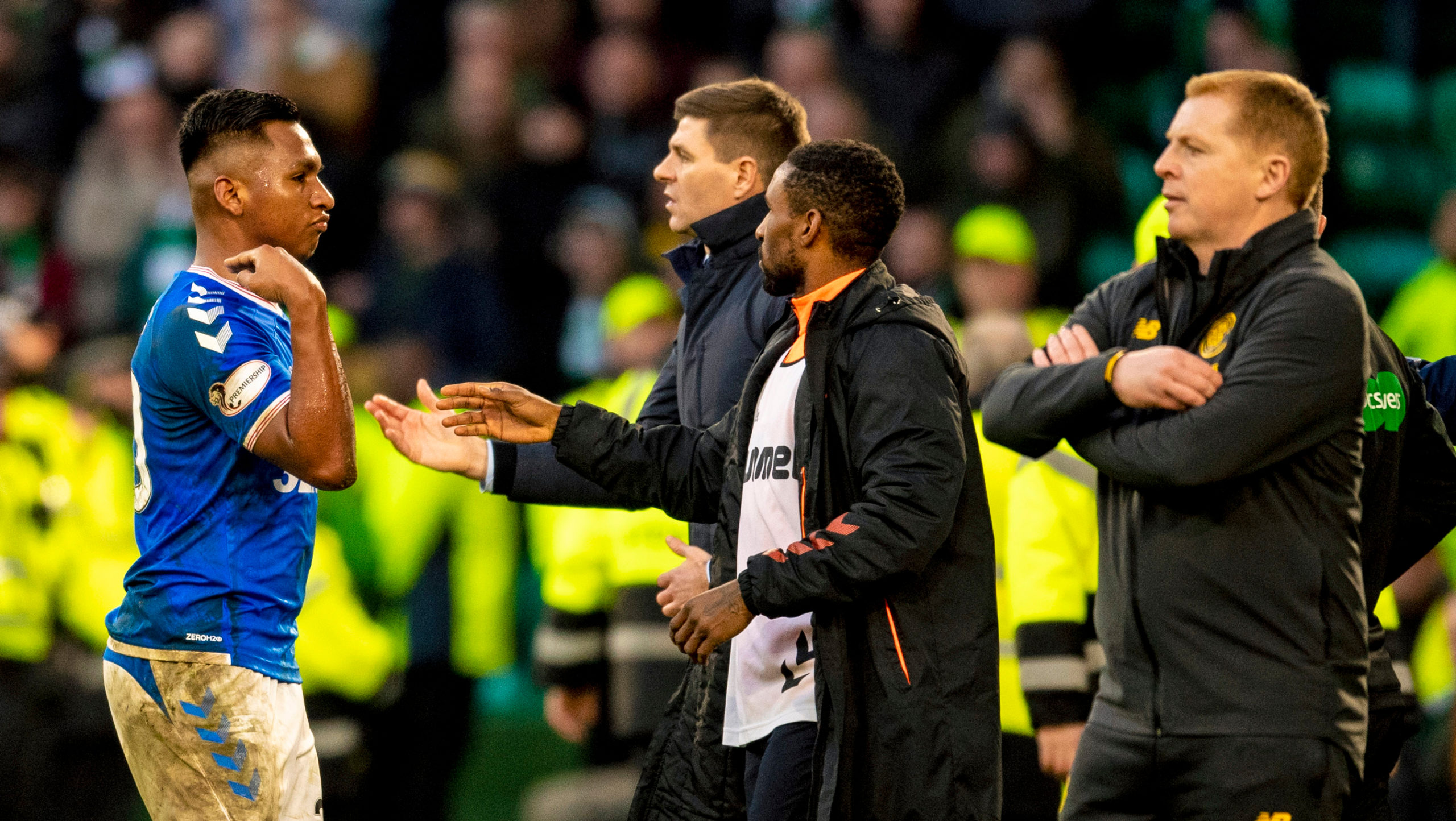 Rangers said Morelos' gesture was to indicate that the game was over.