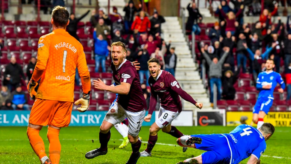 Down and out: Oliver Bozanic grabbed the vital goal to win the tie. 