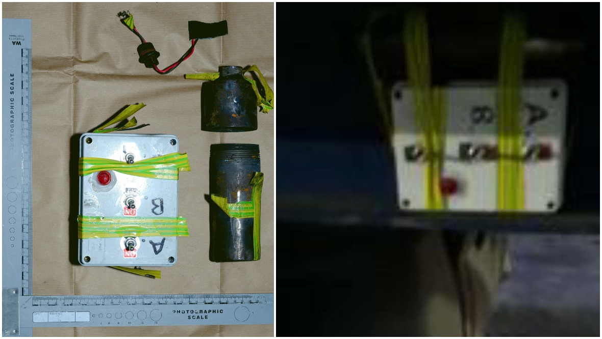 Images of bomb intended to ‘blow up lorry’ released