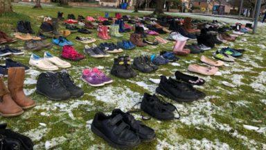 Shoes protest held over council’s education cuts
