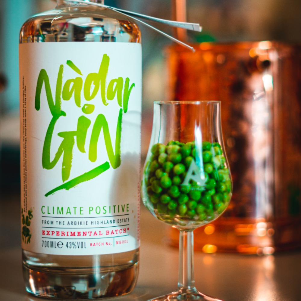 Raise a glass: The gin is made using garden peas.