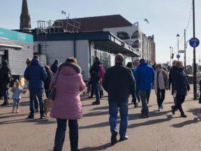 Seaside promenade ‘mobbed’ despite calls to stay at home