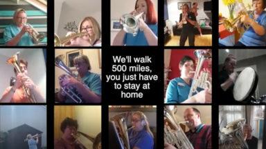 NHS workers form online band to remind people to stay home