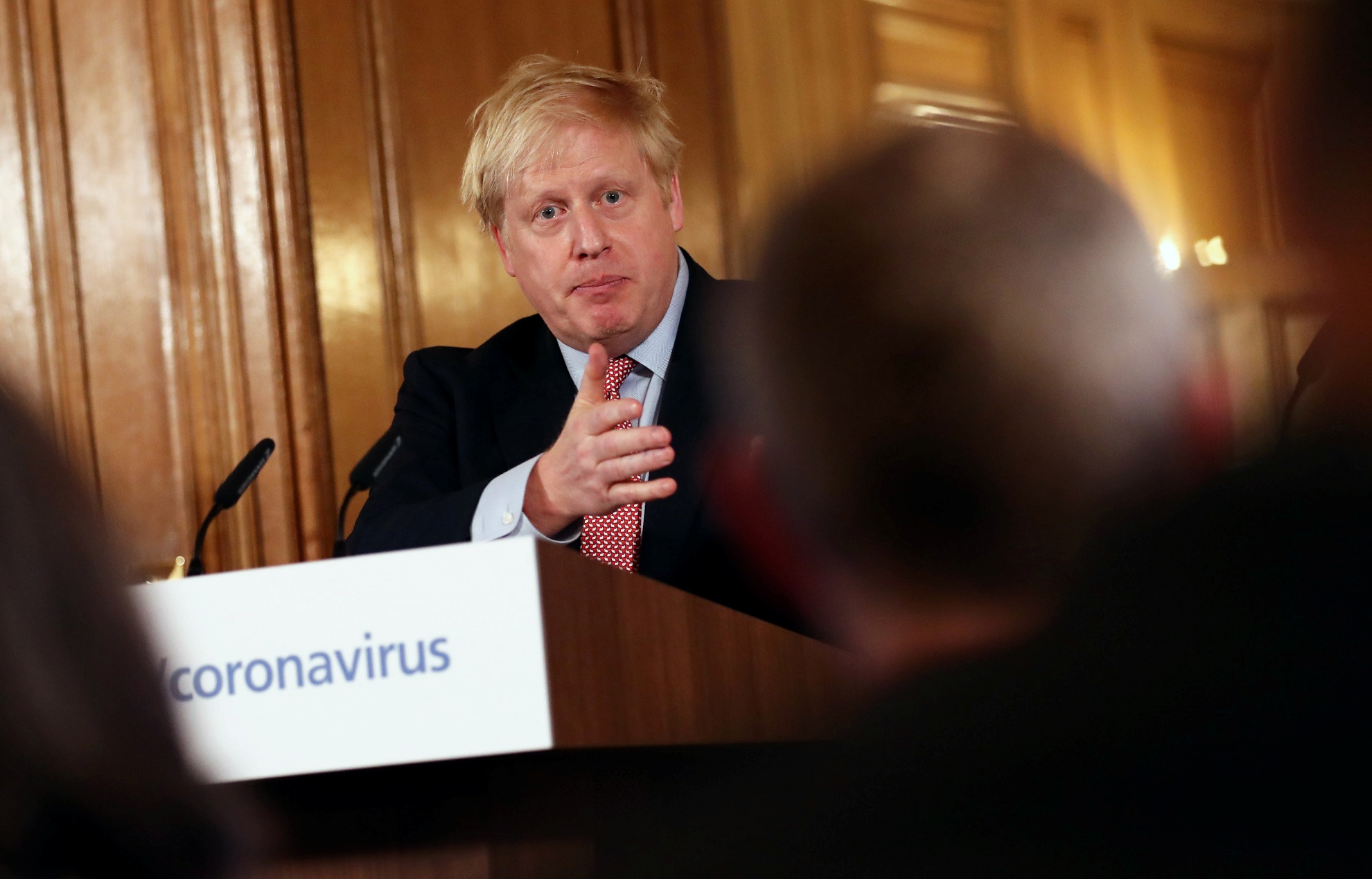 Coronavirus: Prime Minister Boris Johnson speaking in Downing Street on March 12. (Getty Images)