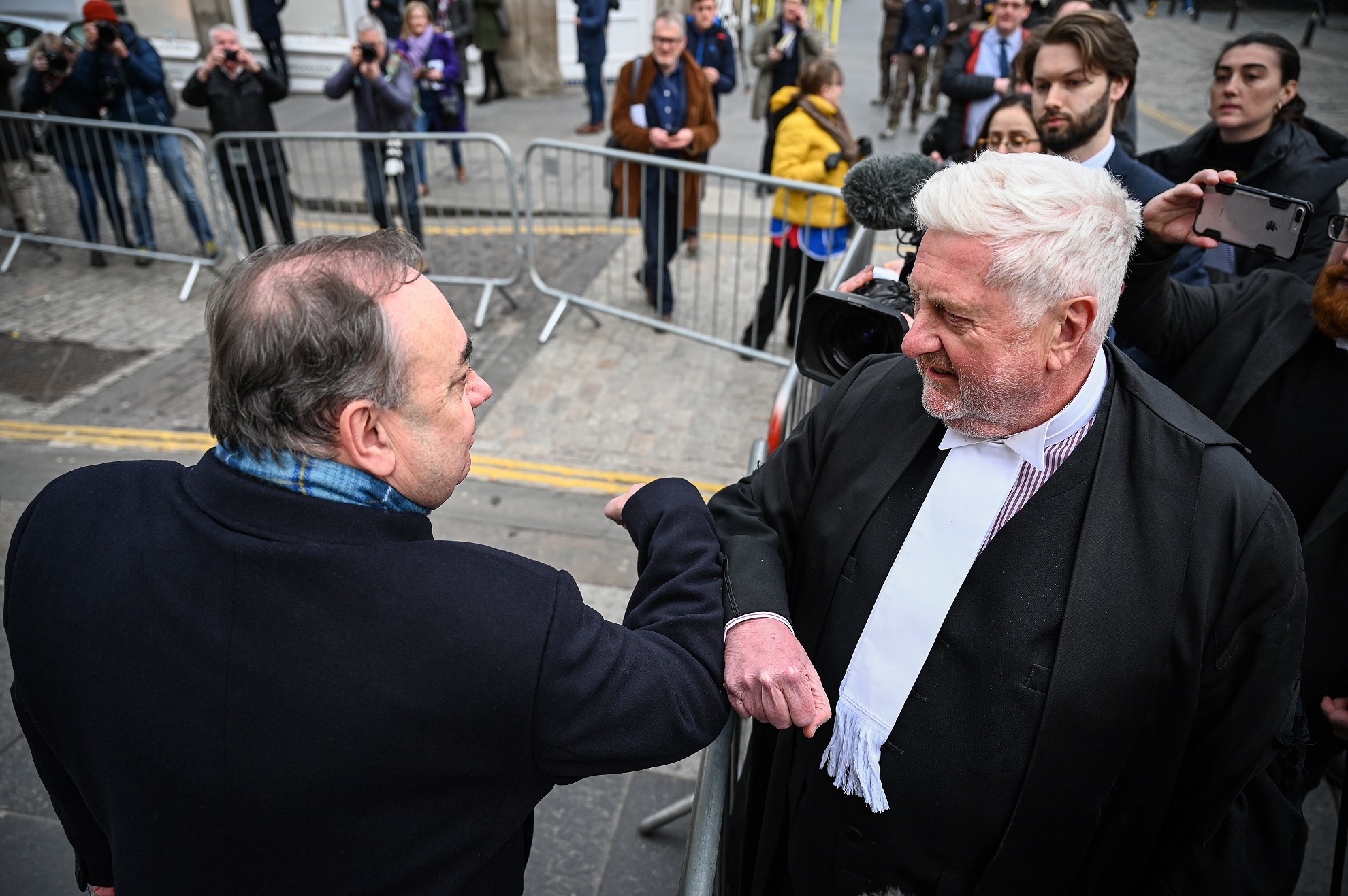 Salmond celebrates winning his criminal trial in March (Photo by Jeff J Mitchell/Getty Images)