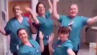 NHS staff perform dance to remind people to wash their hands
