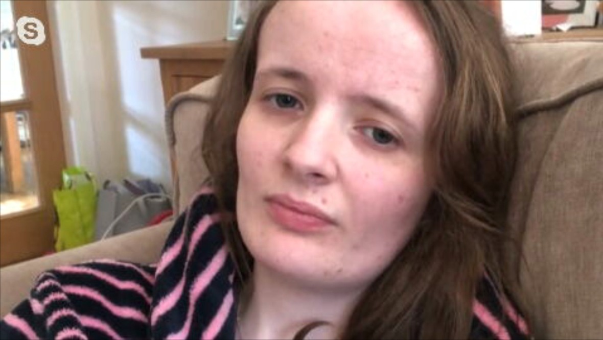 Helpline: The 21-year-old was advised to phone NHS 24 for help but couldn't get through.  