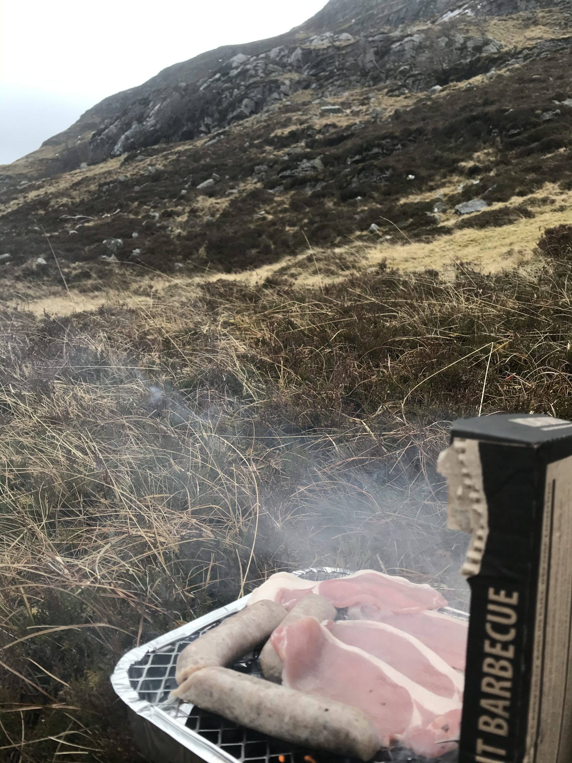 The barbecue rescuers fired up to help lure Nell from her hiding place. Credit: Alison Smith 