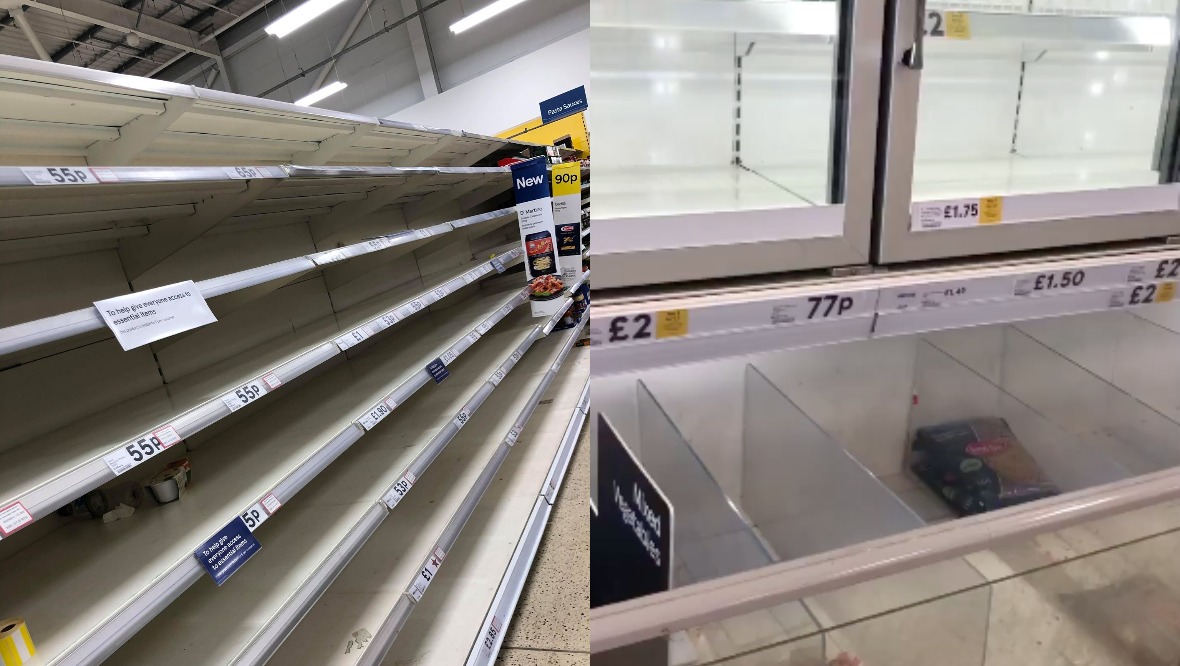 Empty: Pictures from Tesco in Maryhill.