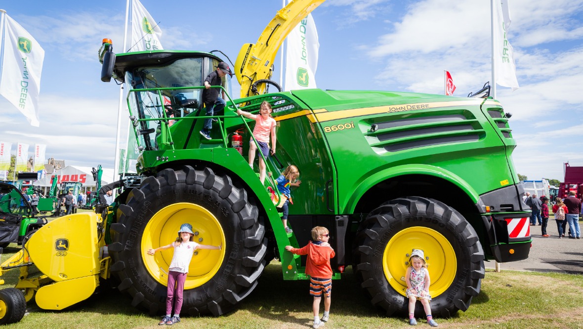 Family fun: The show is Scotland's largest outdoor agricultural event.