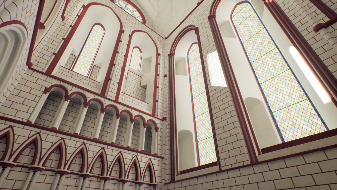  Experience: A CGI of Arbroath Abbey, developed for the exhibition from 3D scans.
