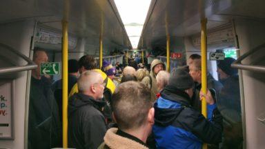 Coronavirus: Trains packed as reduced timetable kicks in