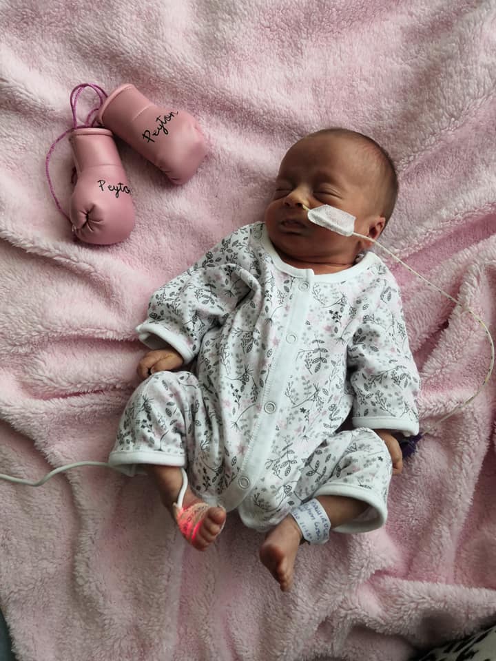 'Absolute fighter': Baby Peyton fought off Covid-19.