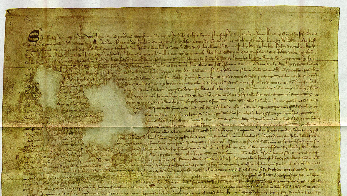 The Declaration of Arbroath dates back to 1320.