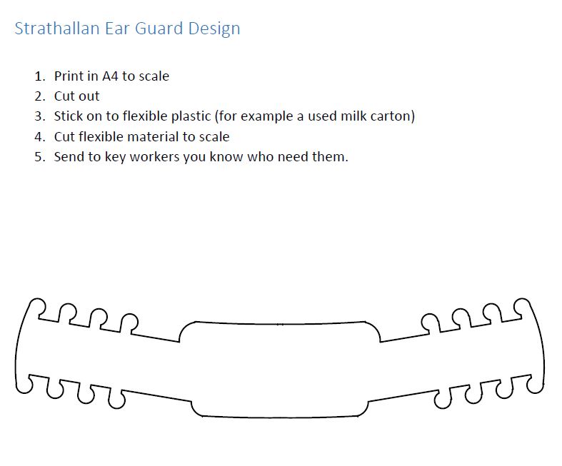 Strathallan: Create ear guards to help key workers.