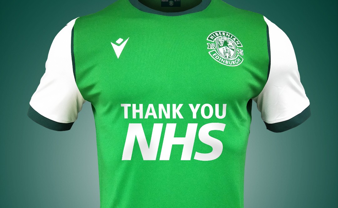 Hibs to wear shirts carrying ‘Thank You NHS’ message