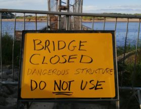 Bridge closure warning reissued after ‘people jump barrier’