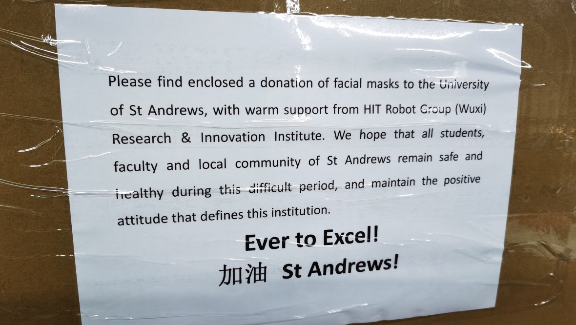 Chinese alumni donate 11,000 face masks to Scots NHS staff