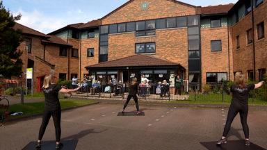 Tap dancers perform for care home residents in lockdown