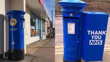 Postboxes painted blue in ‘thank you’ to NHS workers
