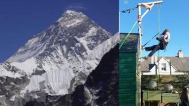 Man takes on 48-hour Mount Everest rope climb in garden