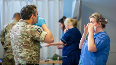 Soldiers drafted in to help test PPE for hospital nurses