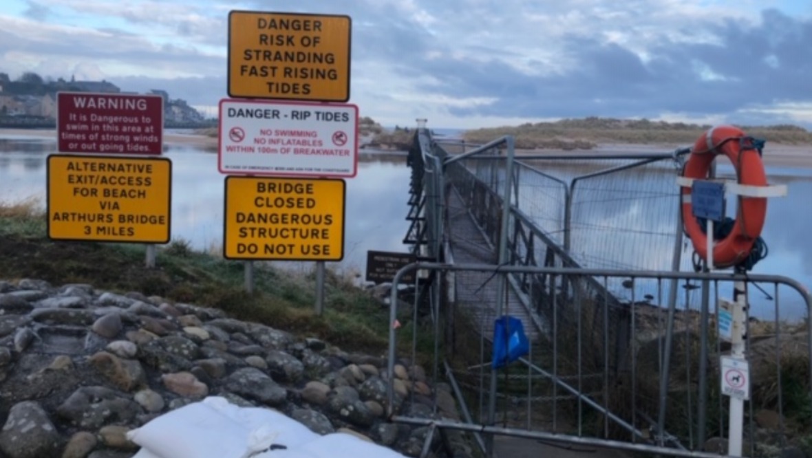 End of the road for bridge to popular Lossiemouth dunes