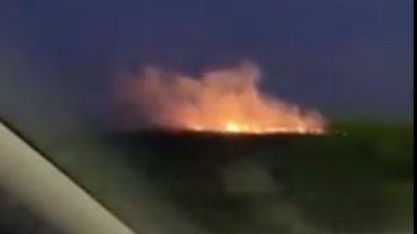 Firefighters battle gorse blaze as field goes up in flames