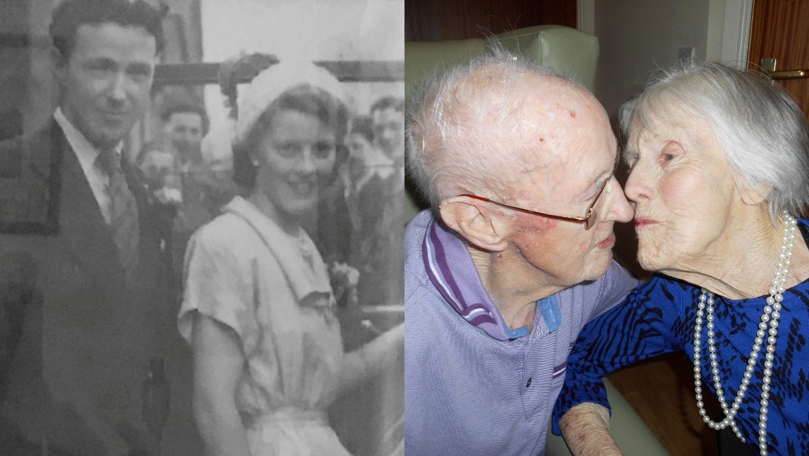 Celebration: The couple got married on March 25, 1950.