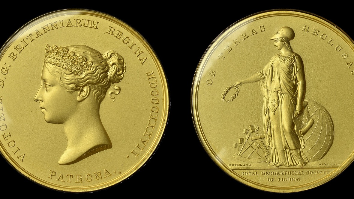 Gold medal awarded to geographer sells for nearly £40,000