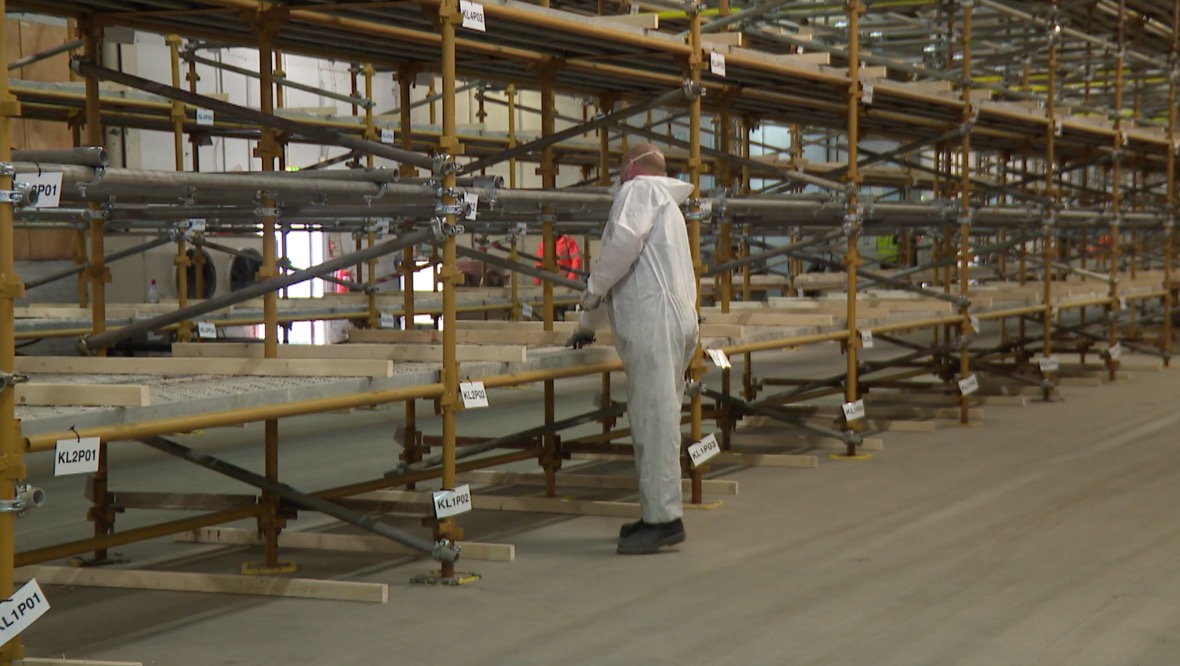 Warehouse: The temporary mortuary is expected to be ready 'in the coming weeks'.