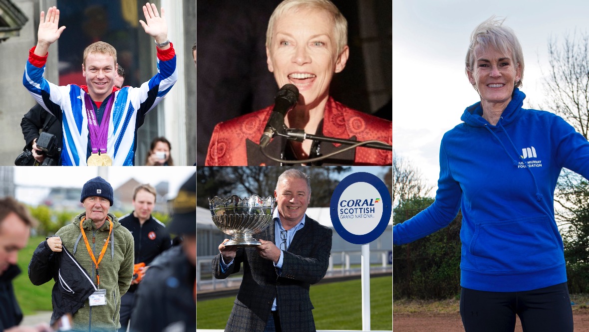 Fundraisers: Sir Chris Hoy, Annie Lennox, Irvine Welsh, Ally McCoist and Judy Murray.