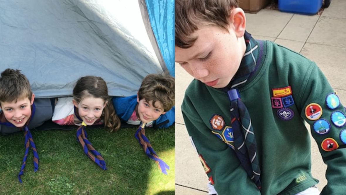 Scouting within tent: Camps held in back gardens