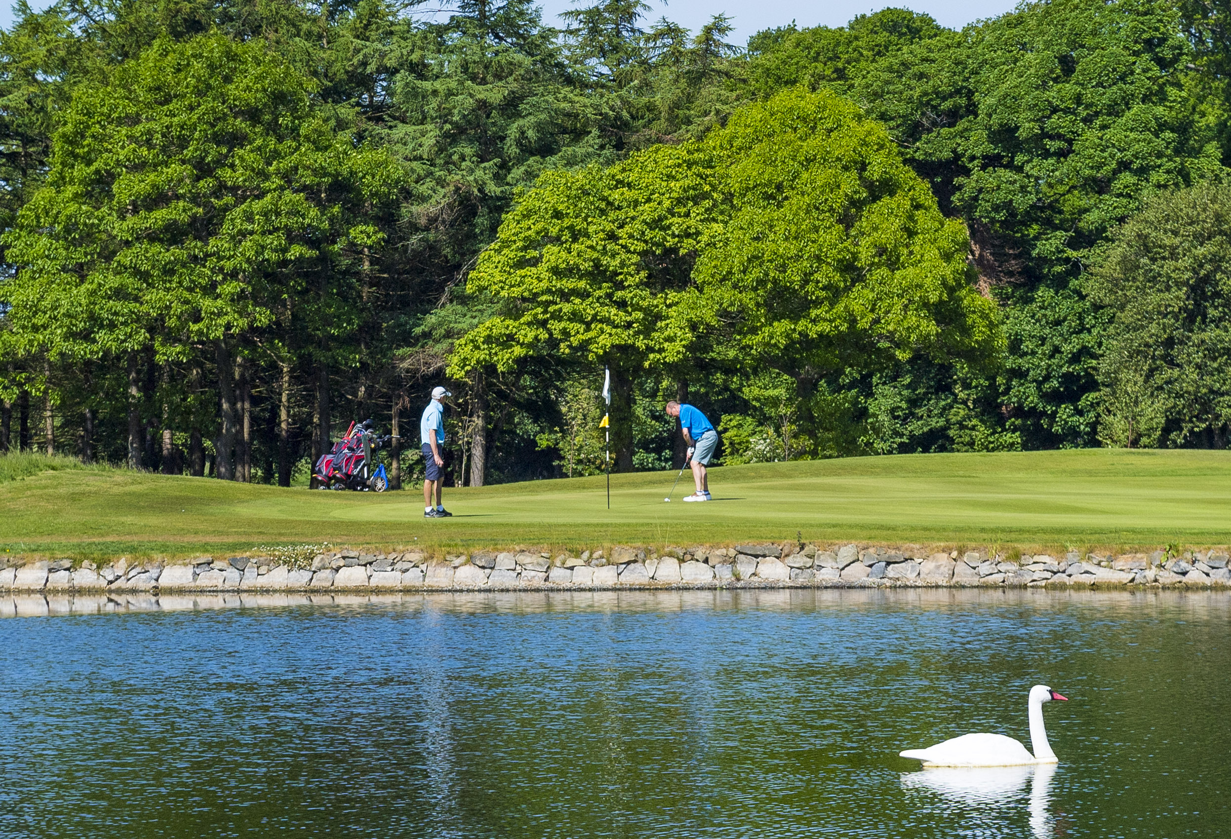 Golfers take advantage of the weather and rule changes. SNS Group.