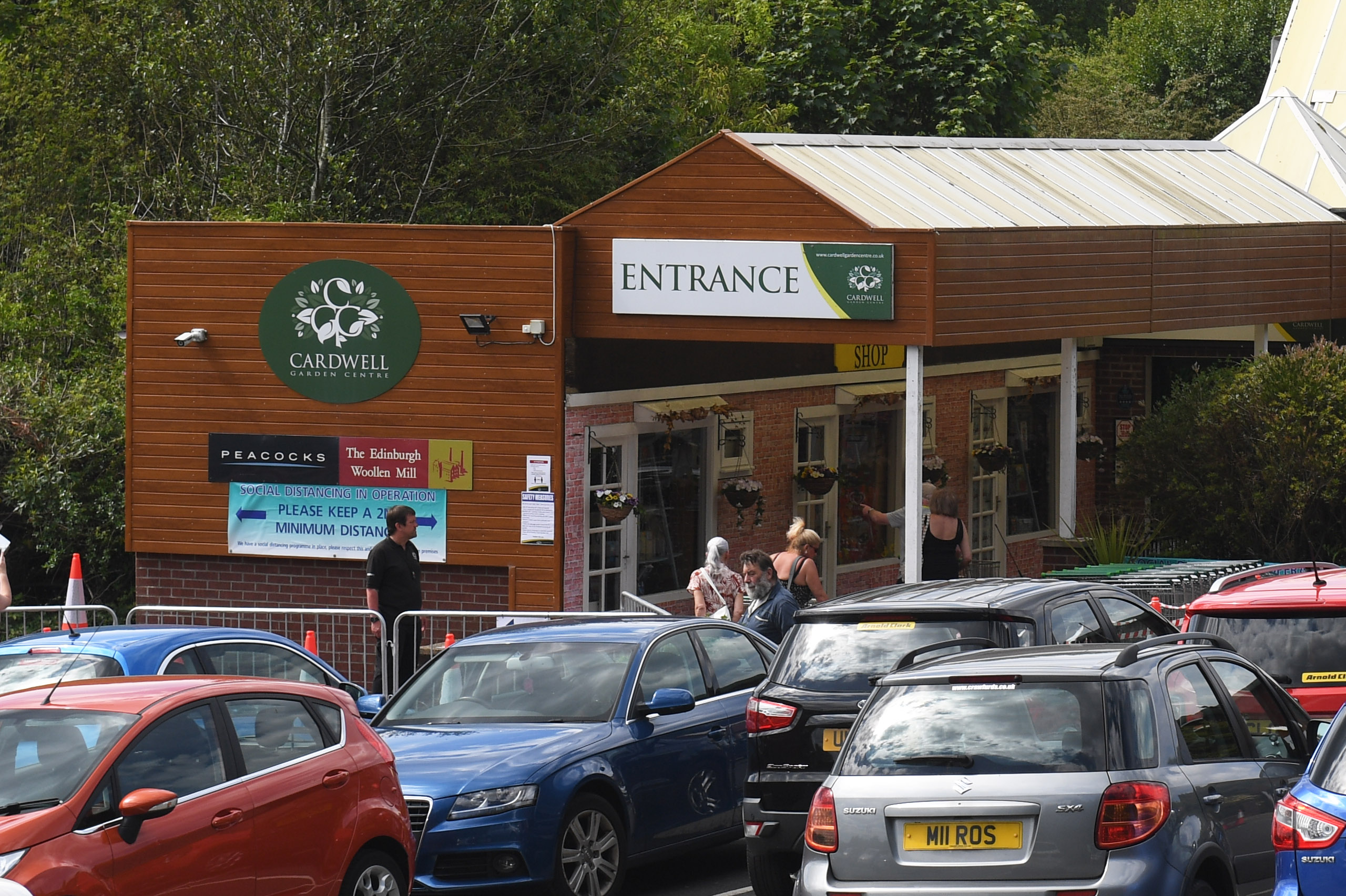 Green-fingered: Shoppers visited the newly reopened Cardwell Garden Centre.