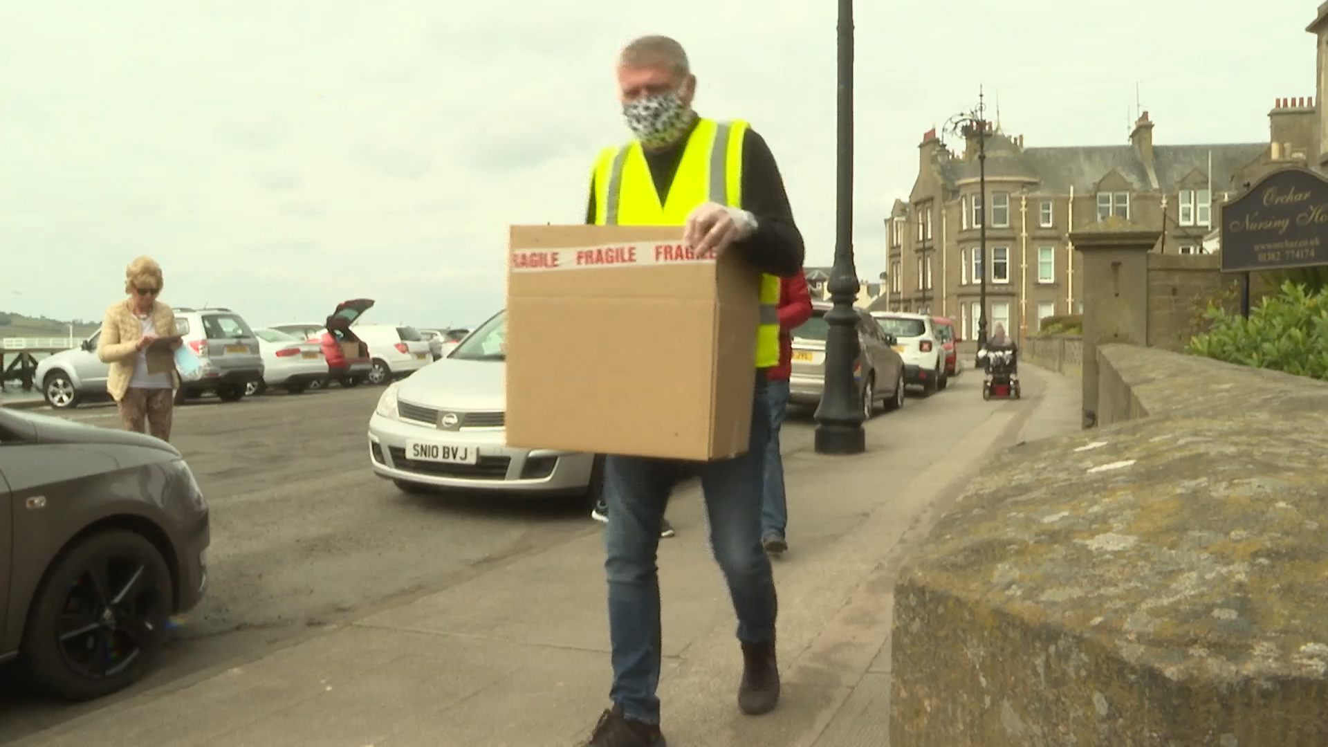 Care home: Volunteers from Dundee Weavers have been distributing PPE.